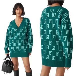 & Other Stories Oversized Wool Blend Jacquard Sweater
